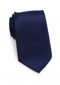 Elegante, einfarbige Krawatte in navyblau
