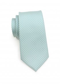 Mintgrüne Krawatte mit feinen Pünktchen