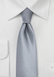 Schmale Krawatte silber unifarben