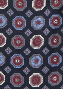 Ascot-Schal dunkelblau Ornamenturen