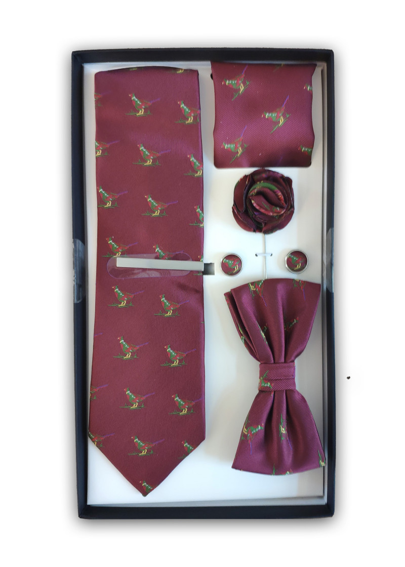 Geschenk-Box Rebhuhn bordeaux