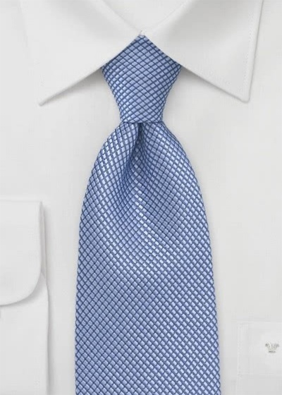 Krawatte XXL hellblau Struktur