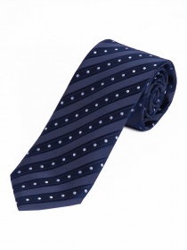 Sevenfold-Krawatte Streifen Pünktchen marineblau