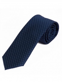 Schmale Pünktchen Krawatte (nachtblau)