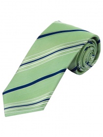 Sevenfold Krawatte streifig blassgrün schneeweiß