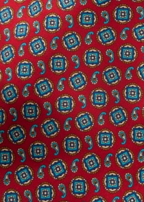 Seidenschal mit all over Paisley-Muster (rot /