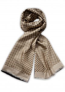 Gefütterter Seidenschal mit all over Pattern
