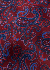 Verspieltes Paisleymuster auf roten Fond