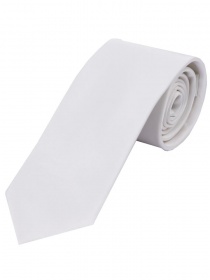 7 Fold Satin-Krawatte Seide monochrom perlweiß