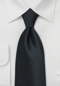 Krawatte schmal einfarbig schwarz