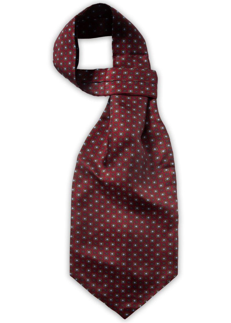 Ascot-Krawatte mit florale Embleme