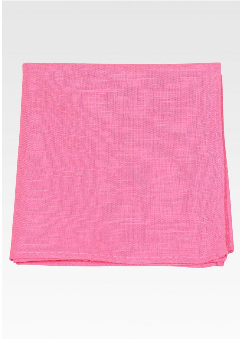 Elegantes Einstecktuch aus Leinen in Pink