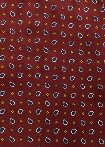 Doubleface-Tuchschal Paisleymotiv bordeaux (Detailansicht)