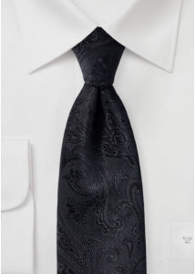 Krawatte Geschenk-Set Paisley-Muster schwarz elegant