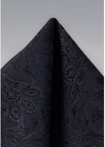 Einstecktuch Geschenk-Set Paisley-Muster schwarz elegant