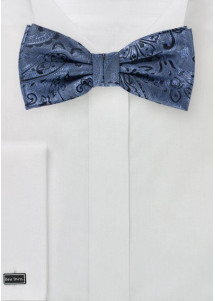 Fliege dunkelblau hellblau Paisley aus Set