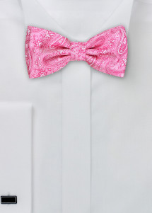 Fliege Geschenk-Set lebendiges Paisley-Muster pink