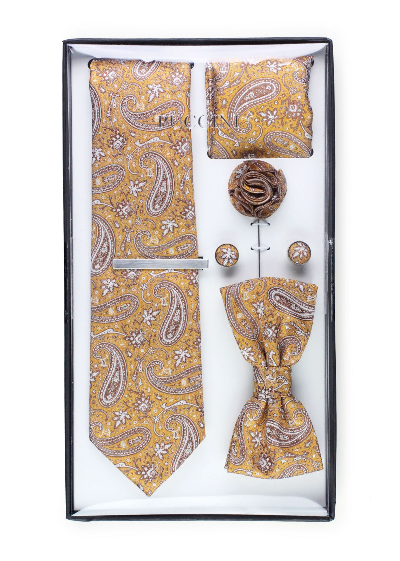 Geschenkbox Paisley-Motiv champagner  mit