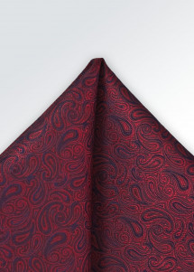 elegantes Einstecktuch Paisleymuster rot