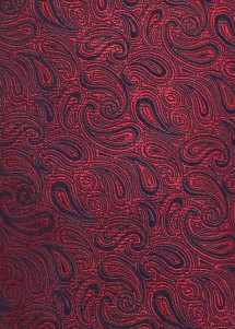 elegantes Paisleymuster rot Detailansicht