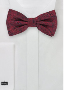 elegante Fliege Paisleymuster rot