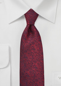 elegante Krawatte Paisleymuster rot