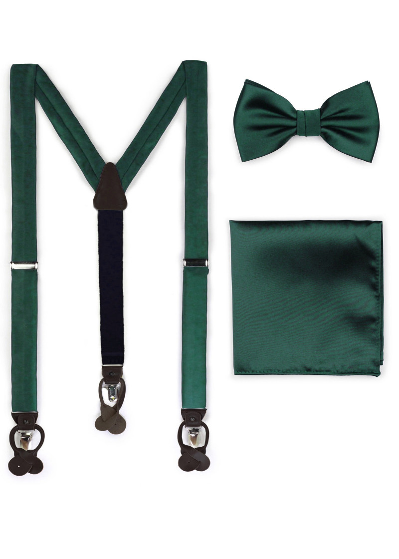 Geschenkset Hosenträger, Herren-Schleife, Ziertuch