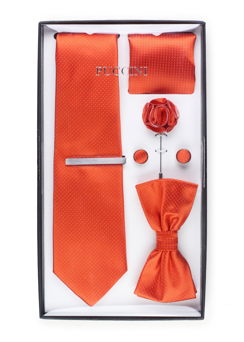 Geschenkbox tupfengemustert kupfer-orange