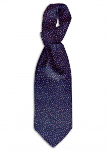 Schal-Ascot mit Paisley in navy