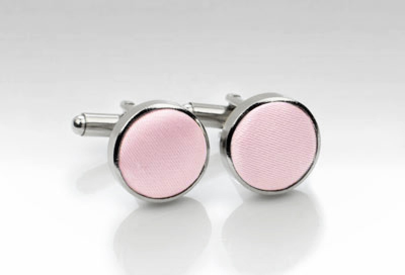 Cufflinks Stoff hellrosa