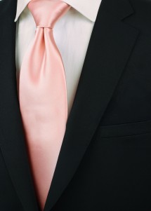 roséfarbene Krawatte aus Kunstfaser