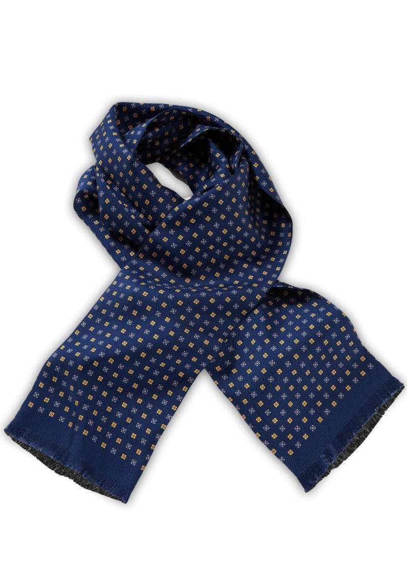 Seidenschal für Herren mit Medaillon-Design