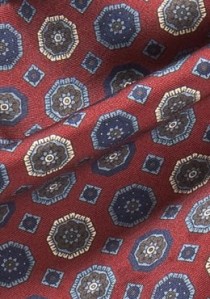 Auffallender Krawattenschal bordeaux Embleme