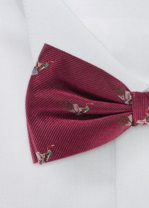 Fliege aus Set in Rot mit Enten Detailbild