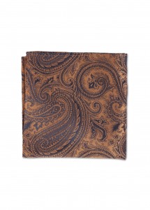 Kavaliertuch aus Set Mittelbraun mit Paisley-Motiv