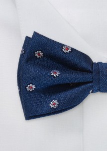 Fliege aus Set Blau mit Blumenmuster Zoombild