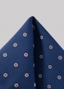 Einstecktuch aus Set Blau mit Blumenmuster