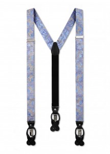 Hosenträger aus Set in Blau mit Paisley-Muster
