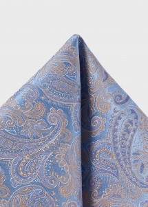 Einstecktuch aus Set in Blau mit Paisley-Muster
