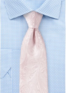 Krawatte aus Set mit Paisley-Motiv in Rosé