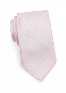 Krawatte aus Set in Rosé mit Paisley-Motiv