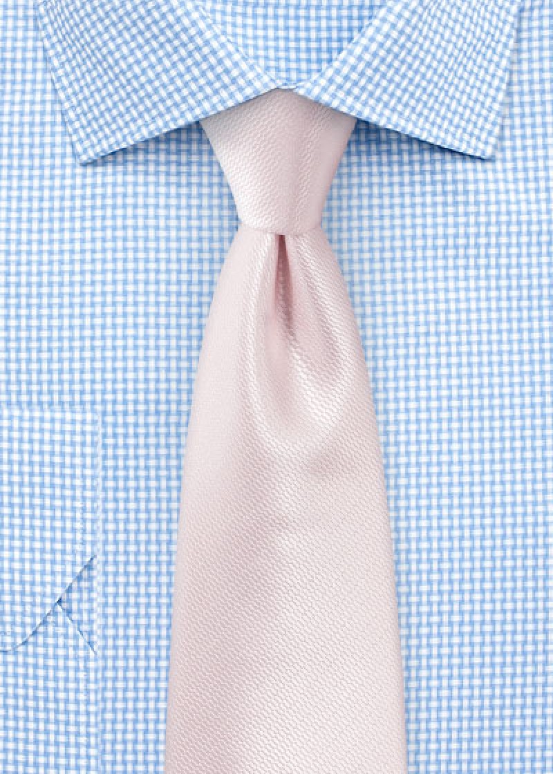 Businesskrawatte Struktur uni blush-rosé