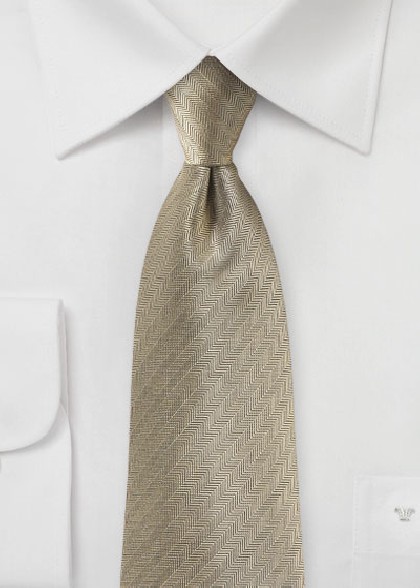 Businesskrawatte Herringbone Goldfarben