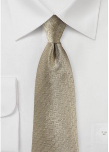 Herrenkrawatte Herringbone goldfarben