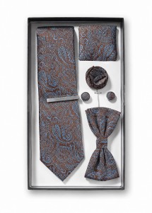 Geschenkbox Paisleymotiv navyblau mit