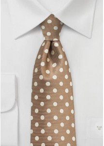 Businesskrawatte sandfarben Tupfen