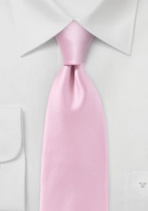 Krawatte unifarben Kunstfaser blassrosa
