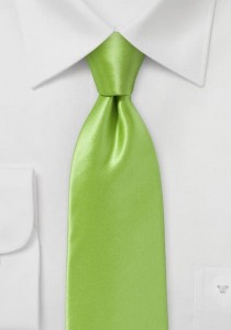 Krawatte italienische Seide limettengrün monochrom
