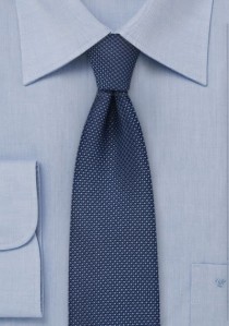 Schmale Krawatte marineblau strukturiert