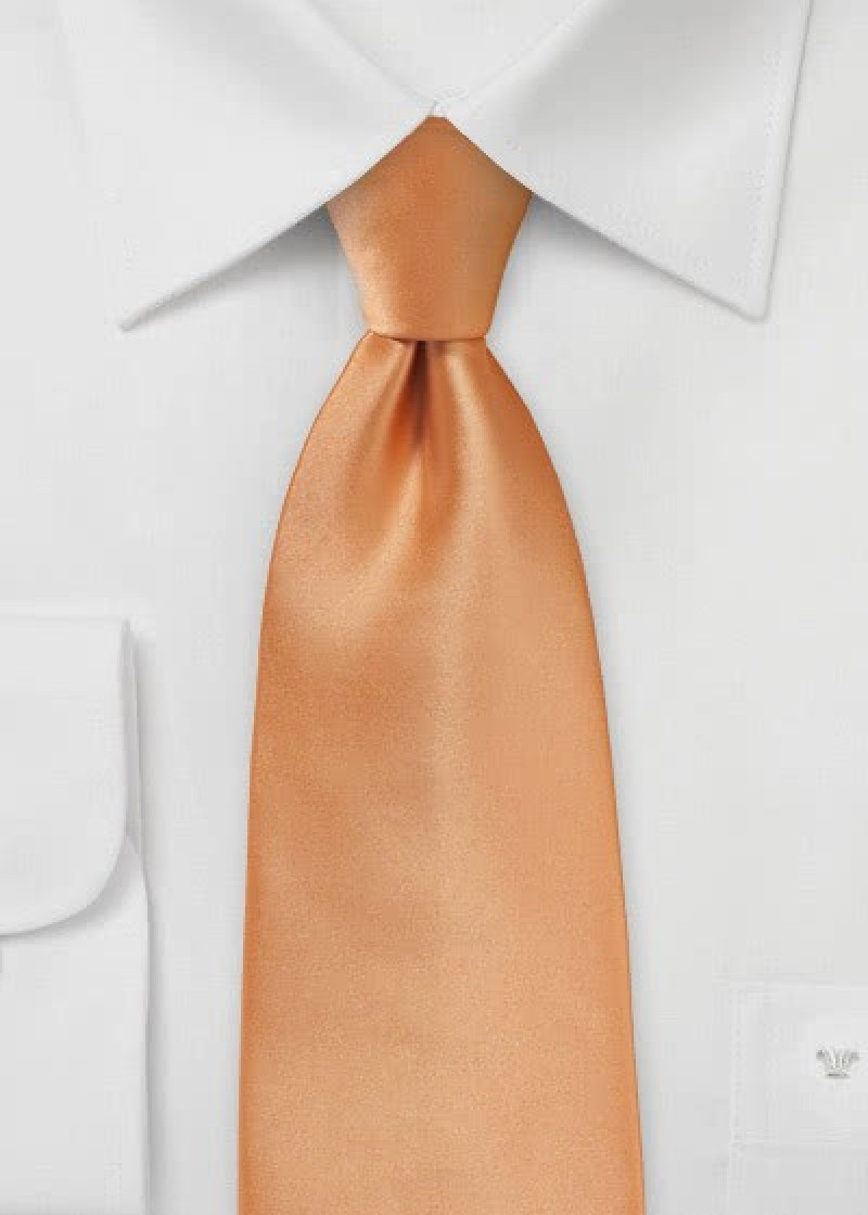 Stylische Businesskrawatte orangefarben Mikrofaser